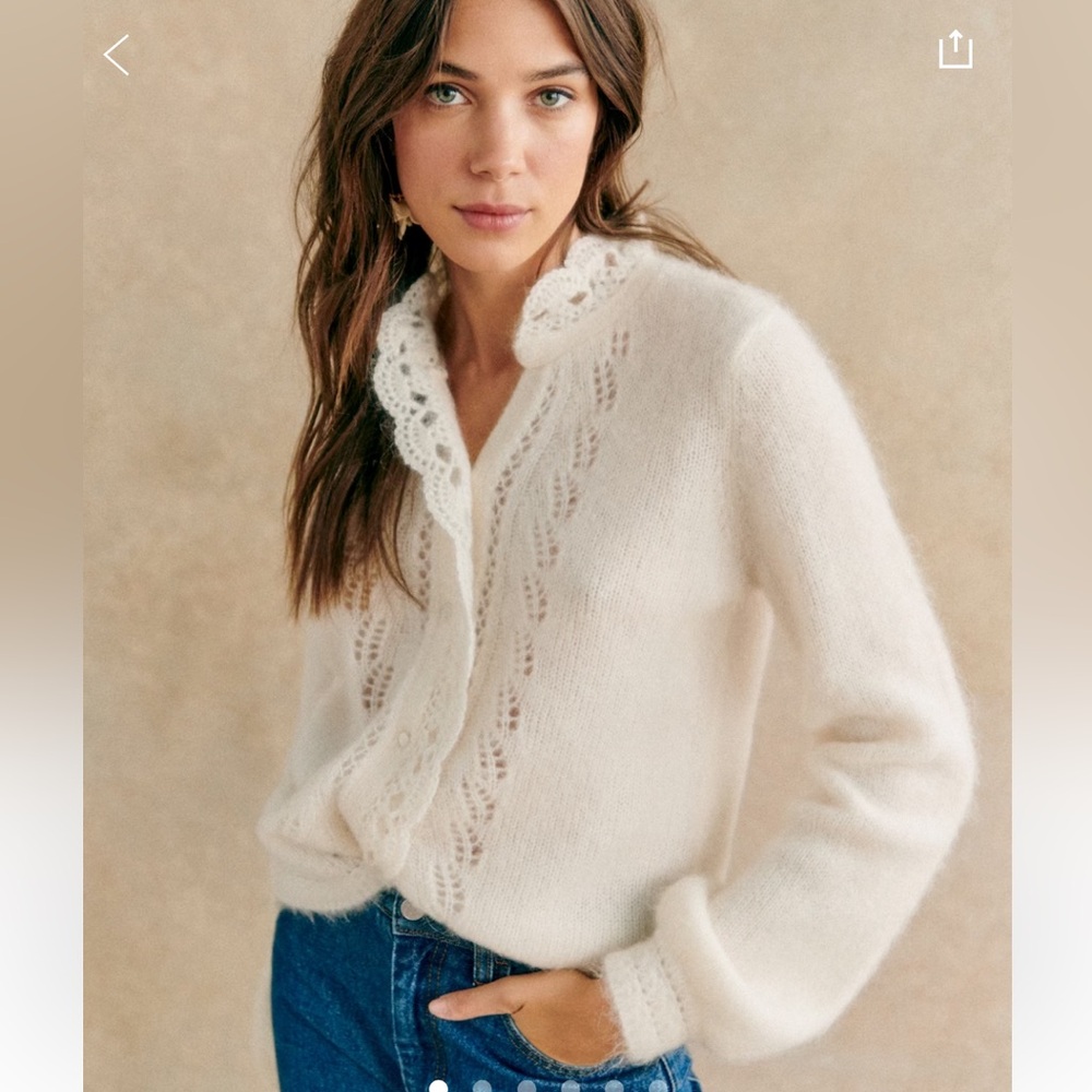 Sezane Angie cardigan - ecru size xxs